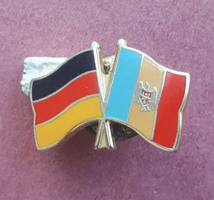 R* GERMANY MOLDOVA FRIENDSHIP PIN BADGE FLAGS SYMBOLS aUNC DETAILS - Picture 1 of 2
