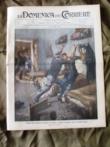 La Domenica del Corriere 5 Dicembre 1909 Fanteria Aeronauti uccisi Proiettore - Picture 1 of 1