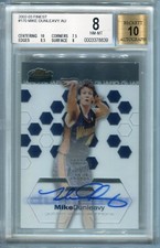 2002-03 Topps Finest #170 Mike Dunleavy Jr. RC ROOKIE Card AUTO #d 678/999 BGS 8