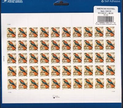 Scott #3031 1999 American Kestrel (Black Date) Sheet of 50 Stamps - Sealed - Image 1 of 2
