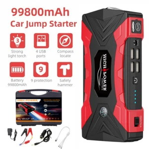 99800mAh 12V Car Jump Starter Jumper Box Power Bank Battery Charger W/ Air pump - Picture 1 of 14