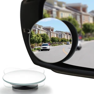 Blind Spot Mirror, 2" round HD Glass Frameless Convex Rear View Mirrors Exterior - Picture 1 of 11