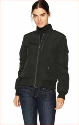 Marc NEW YORK Andrew Marc women jacket bomber Foster MW7AC803 black S - Image 1 of 4