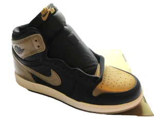 Nike IAir Jordan 1 Retro Hight Og Gs FD1437071 Black/gold Youth Shoes 7Y - Picture 1 of 5