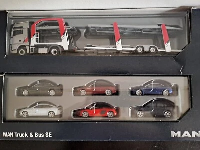 MAN TGX XXL 18.510 EUROLOHR AUDI CAR TRANSPORTER TRUCK 1:87 HERPA (DEALER MODEL) - Image 1 of 4