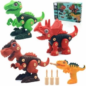 Take Apart Dinosaur Building Toys for 4 5 6 7 Year Old Boys Kids Electric Drill - Picture 1 of 12