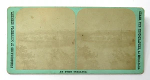 Fort Snelling MN U. S. Army Dred Scott Home Stereoview Photo c1870s Slavery - Picture 1 of 2