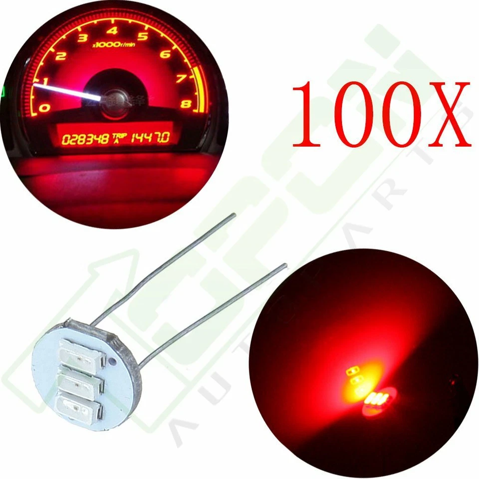 100x Rojo 3SMD LED Kit de Conversión Calibrador Cluster Para 03 04 05 06 Chevy Bombilla 4.7mm Foto 1 de 4