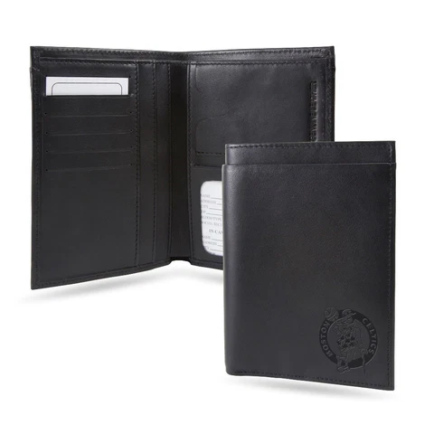Boston Celtics NBA Black Leather Traveling Bilfold Wallet w/ RFID Blocking- 14 Cover