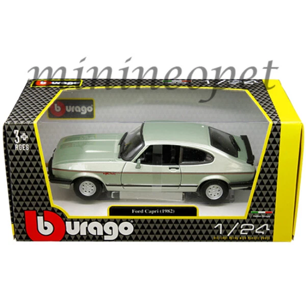 Ford Capri 1982 Burago 18-21093 1/24 modelo de coche fundido verde claro metálico Foto 1 de 1