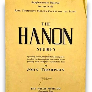 Vintage 1940s John Thompson Hanon Piano Sheet Music Song Book 43 Pages - Picture 1 of 8