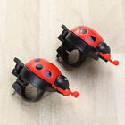  2 Pcs Red Bycycle Horn Beetle Cylcling Bell Bike Bells Ladybug