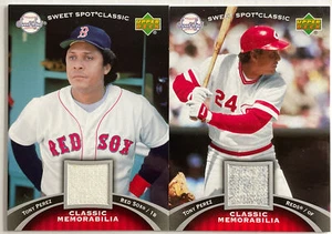 (2) Tarjetas reliquias clásicas de Tony Pérez 2007 Sweet Spot - rojos/medias rojas - Imagen 1 de 2