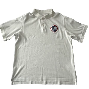 Lands' End Polo Shirt White Cotton Preppy size XL 18-20 - Foto 1 di 8
