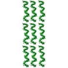 9 Pcs Plastik Klee Farbiger Streifen Dekorations-Requisiten Grüne Luftschlangen