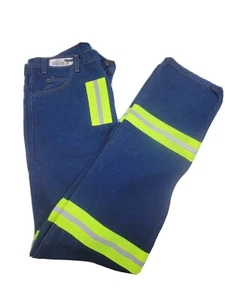WearGuard Jeans Mens 36x38 Reflective Construction Jeans Safety Preowned - Picture 1 of 4