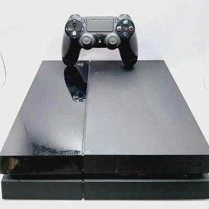 SONY PLAYSTATION 4 FAT 500GB Konsole 12.5 mit DUALSHCOK SCHWARZ mit KABELN - Bild 1 von 8