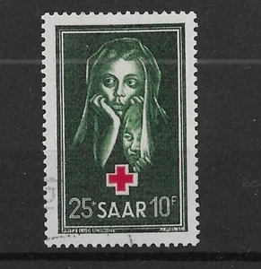 Saar 1951 Cruz Roja SG301 fino usado gato £ 100 - Imagen 1 de 1
