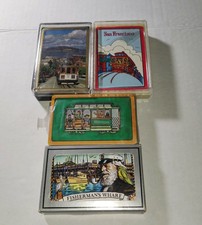Qty 4 Decks Vintage Playing Cards - San Francisco Fisherman's Wharf Street Car 