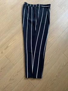 F&F Black & Ivory Stripe Tapered Slim Leg Ankle Jogger Trousers UK 12 Short NEW! - Picture 1 of 10
