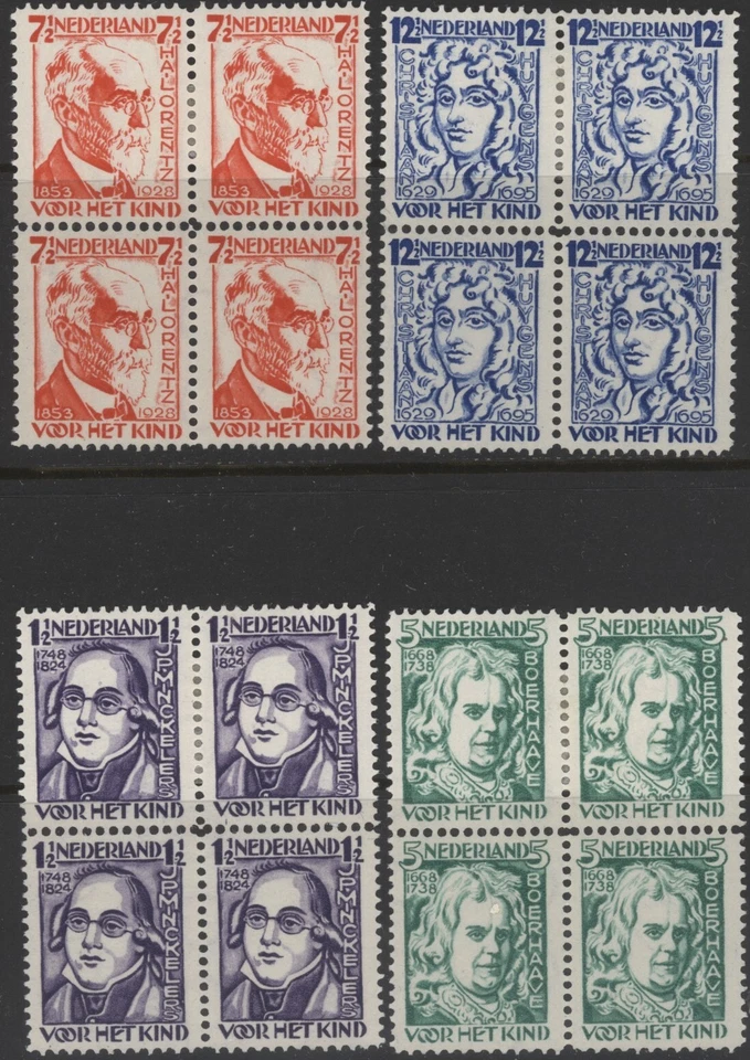 Netherlands 1928 Child Welfare set of 4, blocks of 4, mint MNH - Image 1 of 1