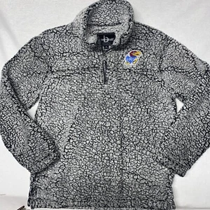 University of Kansas KU Jayhawks Sherpa Sweatshirt Pullover Small Boxercraft - Picture 1 of 4