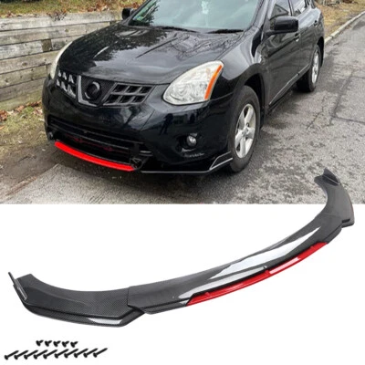 For Nissan Rogue Altima Carbon Style Front Bumper Lip Spoiler Splitter Body Kit - Image 1 of 4