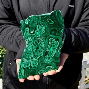 1.48LB Natural Green Malachite Slab Quartz Crystal Slice Ore Specimen Healing - Picture 1 of 11