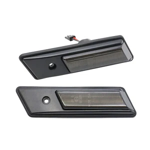 Fits for BMW E32 E34 E36 LED Side Indicators Repeaters Turn Signals Black - Bild 1 von 2