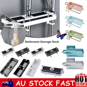 Bathroom Shelf Shower Pole Rack Storage Organiser Tray Holder TK - Picture 1 of 28