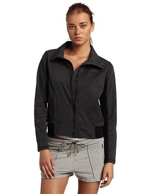 $138  HKNB Heidi Klum for New Balance Womens Sheer Back Track Jacket Charcoal XS - Image 1 of 3