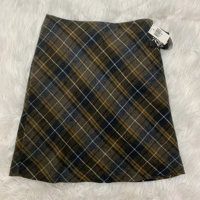 my Michelle коричневый серый клетку зимняя юбка размер 9 - Изображение 1 из 4