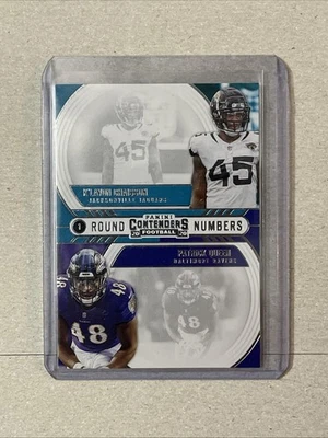 2020 Panini Contenders K'Lavon Chaisson, Patrick Queen (RC) Round Numbers #RN-CQ - Image 1 of 3