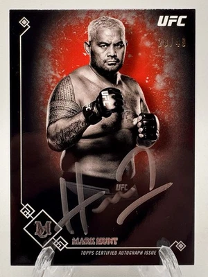 2017 Topps UFC Museum Collection - Mark Hunt #MA-MU 1st Auto Red 28/49 SSP - Image 1 of 2