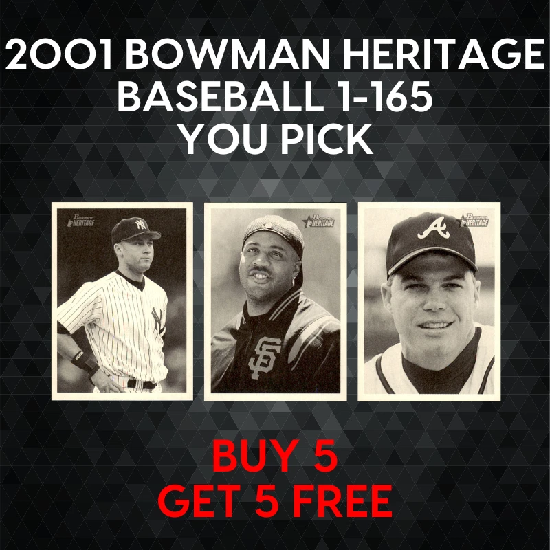 2001 Bowman Heritage Baseball #1-165 - YOU PICK - Complete Your Set - Image 1 of 1
