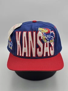 NEW Vintage Kansas City Jayhawks NCAA College Sport Logo 7 Big Logo Hat Snapback - Picture 1 of 8