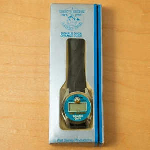 1984 Vintage Donald Duck Happy Birthday Orange Juice Digital Watch - Disney - Picture 1 of 6