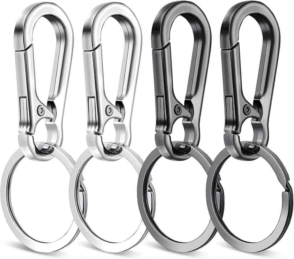 4 Pièces Mousqueton Porte-clés Petit Mousqueton Clip Mini Clé Mousqueton Chaîne  - Photo 1/4