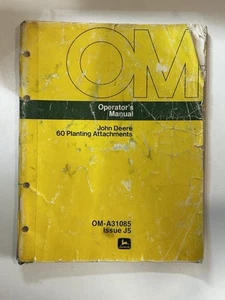 John Deere 60 Attacchi Piantagione Manuale Operatore OMA310895 Edizione J5 - Foto 1 di 7