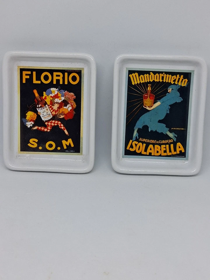 Vintage Pottery Barn Posters Trinket Tray Set Florio Isolabella Art Deco Dishes - Image 1 of 4