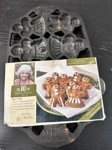 NUOVO Paula Deen Signature pupazzo di neve in ghisa padella stampo per torte biscotti - Foto 1 di 8