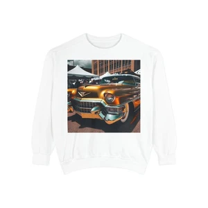 Unisex Garment-Dyed Sweatshirt Gold Cadillac Custom - Picture 1 of 61