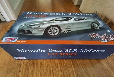 AU Motormax 1/12 Scale Model Car MERCEDES BENZ SLR Silver################## - Image 1 of 4