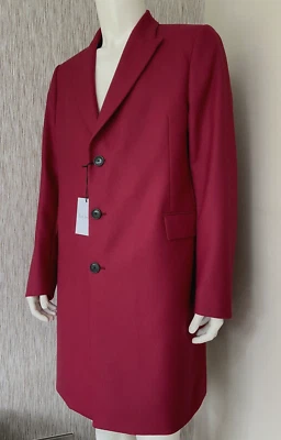 PAUL SMITH BERRY RED EPSOM COAT SIZE 42R RETAIL £900 MADE IN ITALY BNWT - Image 1 of 4