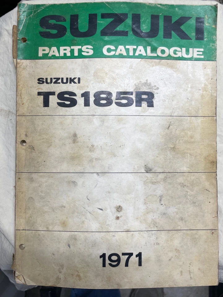 Catálogo de peças Suzuki vintage fabricante de equipamento original para 1971 TS185R - Imagem 1 de 1