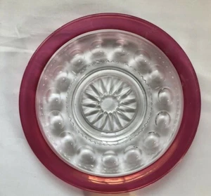 Tiffin Franciscan King's Crown Red Thumbprint Glass Collectible Pieces - Picture 1 of 6