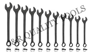 VCT 11 PC Jumbo Combo Wrench MM Set Black-Oxide 34-50 MM W/Carrying Pouch - Picture 1 of 4