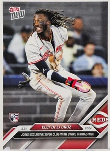 2024 TOPPS NOW ELLY DE LA CRUZ ROOKIE 20/60 CLUB RC #577 - Foto 1 di 4
