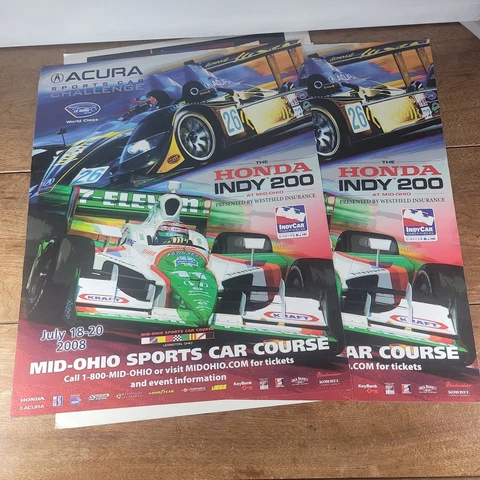 2008 double Acura Sports Car Challenge ALMS/Honda Indy 200 24x18 posters Cover