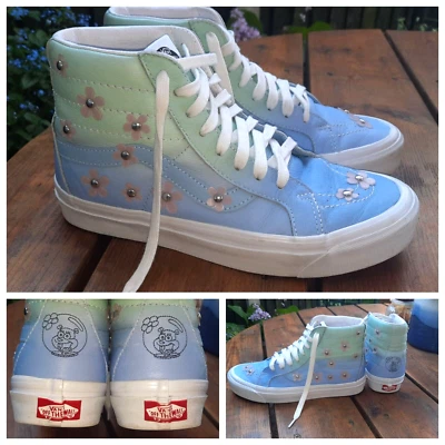 Vans SK8-Hi 38DX Sandy Liang SpongeBob blue green leather trainers shoes size 6 - Image 1 of 4